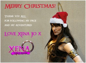 Xena Lookalike Joanne Marriott Christmas 2014