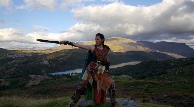 Jo Marriott as Braga from the film Chariot